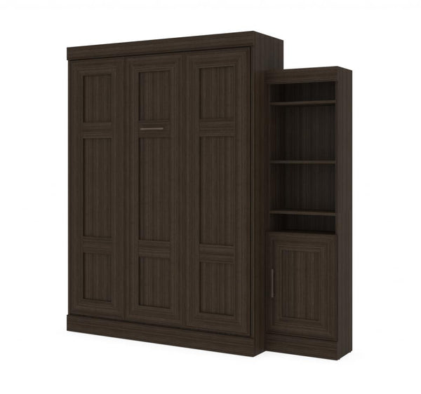 Queen Murphy Bed with Storage Cabinet (87W)