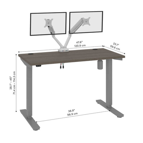 48W x 24D Standing Desk with Dual Monitor Arm