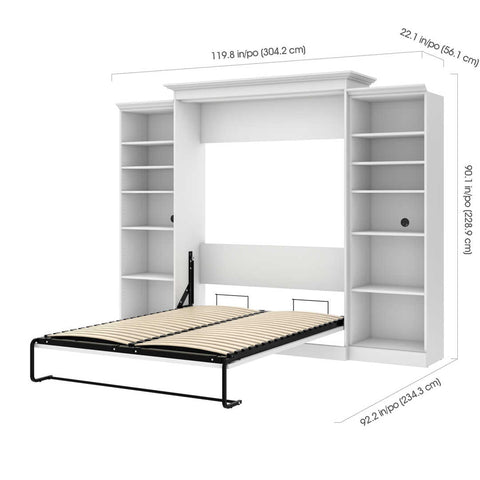 Queen Murphy Bed and 2 Closet Organizers (115W)