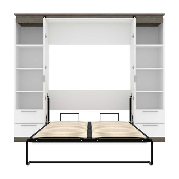 Full Murphy Bed with Shelves and Drawers (100W)