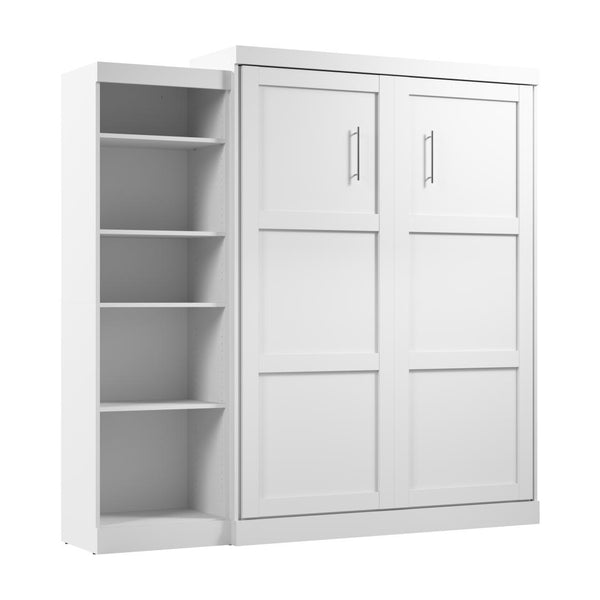 Queen Murphy Bed with Shelving Unit (90W)