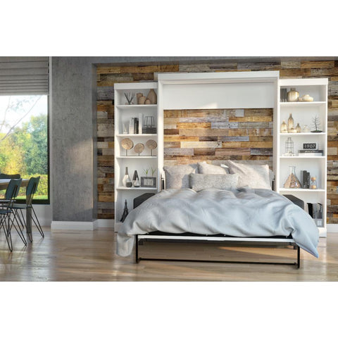 Queen Murphy Bed with Sofa and Shelving Units (115W)