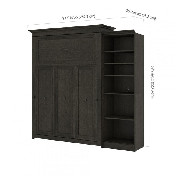 Queen Murphy Bed with Shelves (92W)