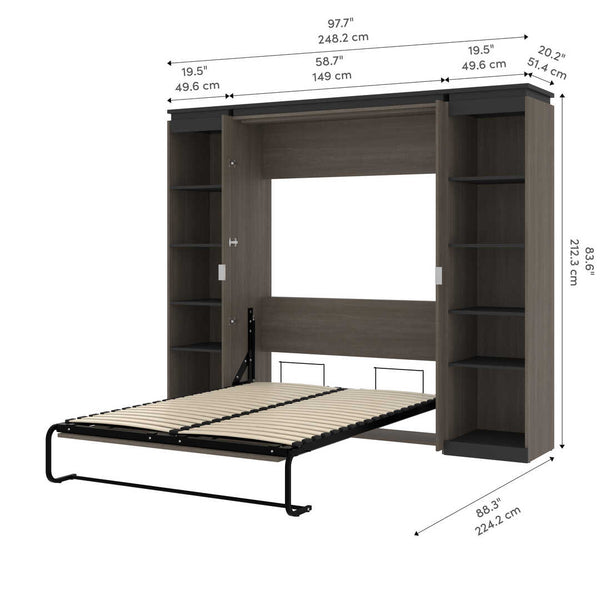 Full Murphy Bed with Shelves (100W)