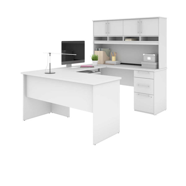 U or L-Shaped Desk with Hutch