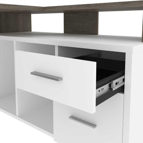 56W L-Shaped Desk