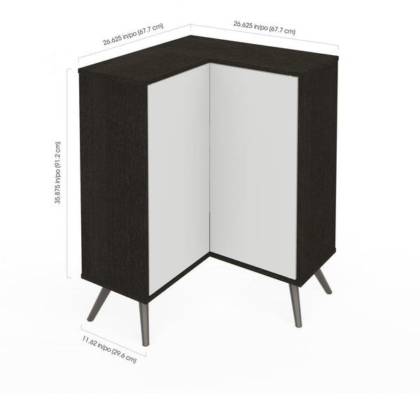 Corner Storage Cabinet with Metal Legs