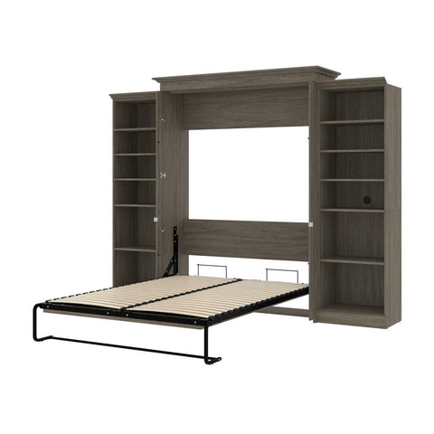 Queen Murphy Bed with Bookshelves (115W)