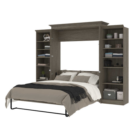 Queen Murphy Bed with Bookshelves (115W)