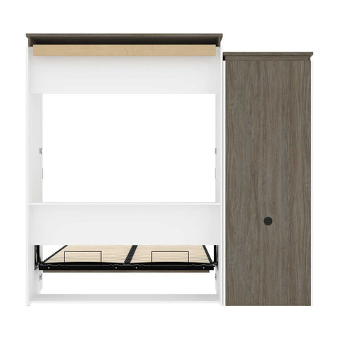 Queen Murphy Bed with Storage Cabinet and Fold-Out Desk (97W)