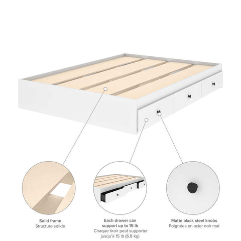 57W Full Platform Storage Bed