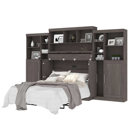 Full Cabinet Bed with Mattress and Upper Storage (133W)