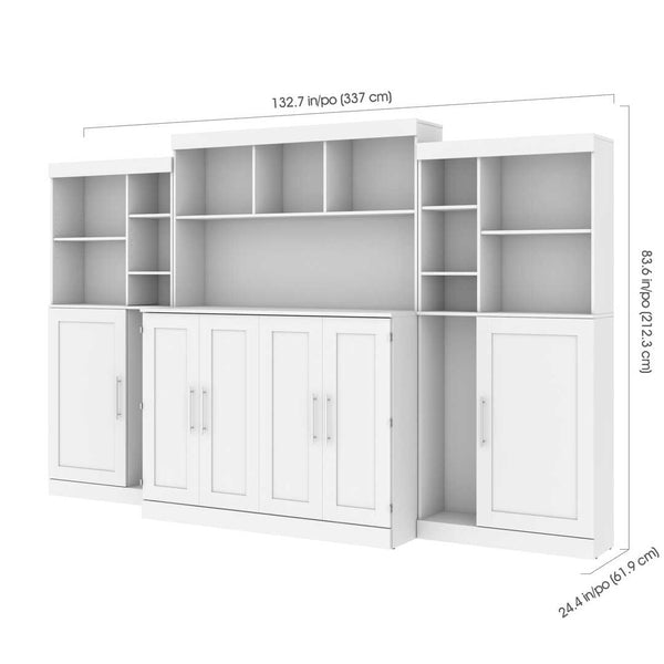 Full Cabinet Bed with Mattress and Upper Storage (133W)