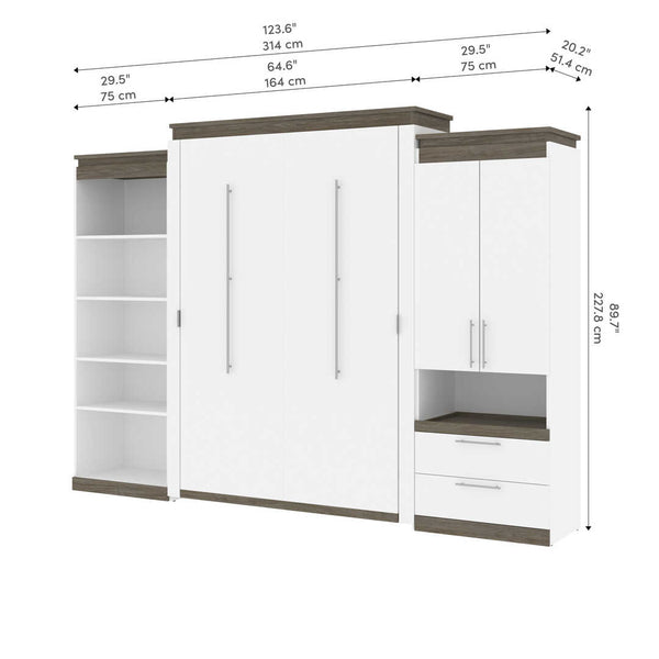 Queen Murphy Bed with Multifunctional Storage (125W)