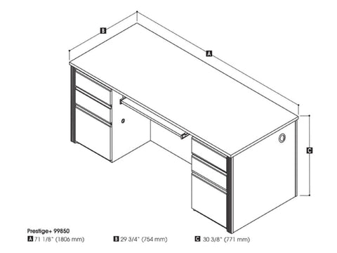 72W Executive Desk