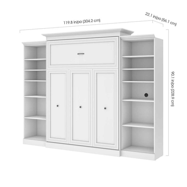 Queen Murphy Bed and 2 Closet Organizers (115W)