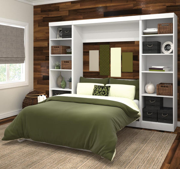 Full Murphy Bed with 2 Shelving Units (109W)