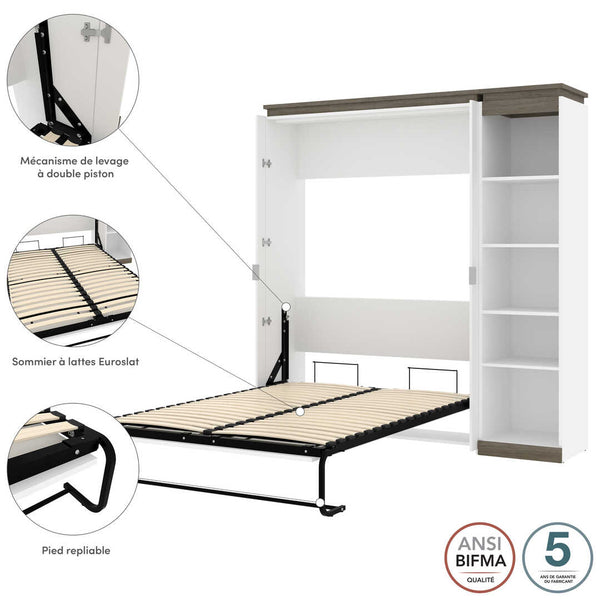 Full Murphy Bed with Shelves (81W)