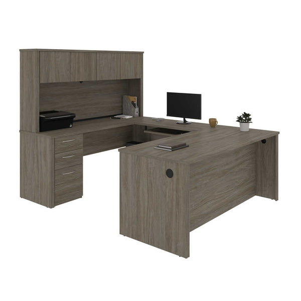 72W U-Shaped Executive Desk with Pedestal and Hutch