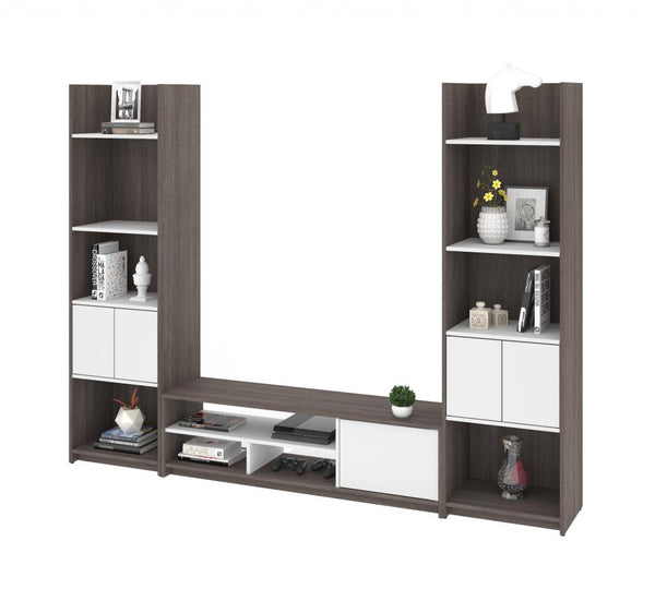 TV Stand with 2 Shelving Units