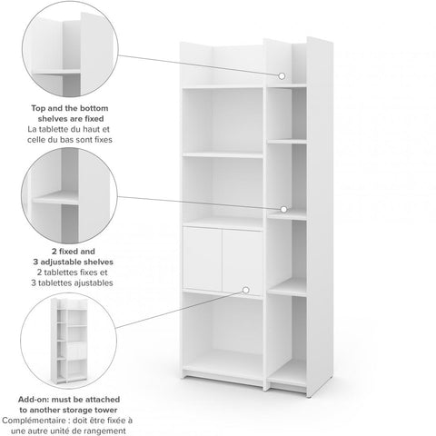 9.5“ Add-on narrow shelving unit