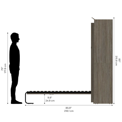 Full Murphy Bed with Bookshelves (114W)