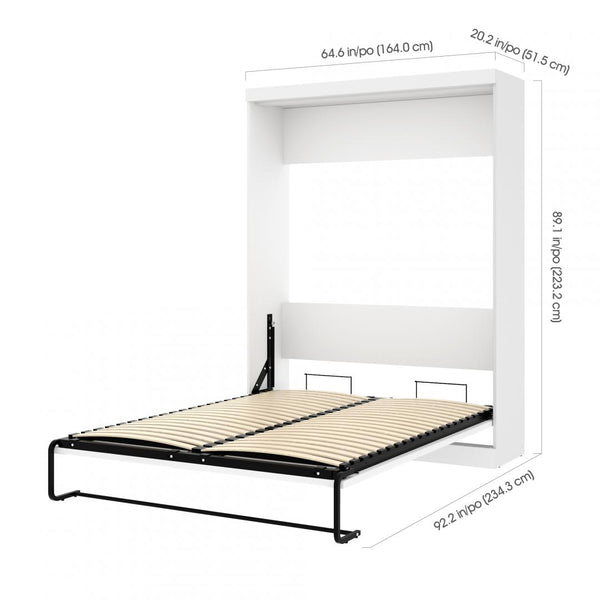 Queen Murphy Bed with Sofa and Shelving Unit (96W)