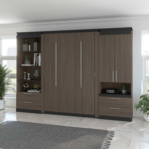 Full Murphy Bed and Multifunctional Storage with Drawers (119W)