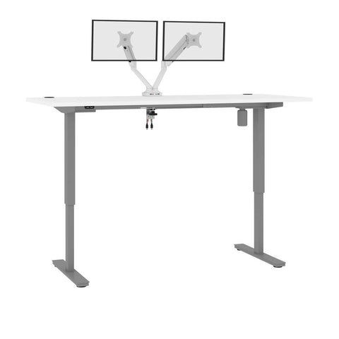 72W x 30D Standing Desk with Dual Monitor Arm