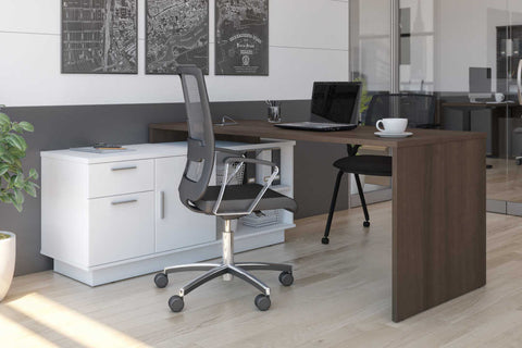 72W L-Shaped Desk