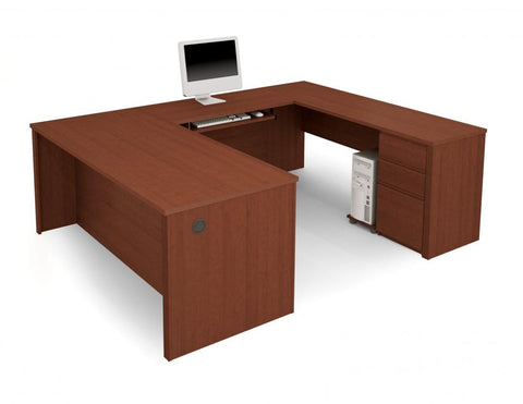 72W U-Shaped Executive Desk with Pedestal