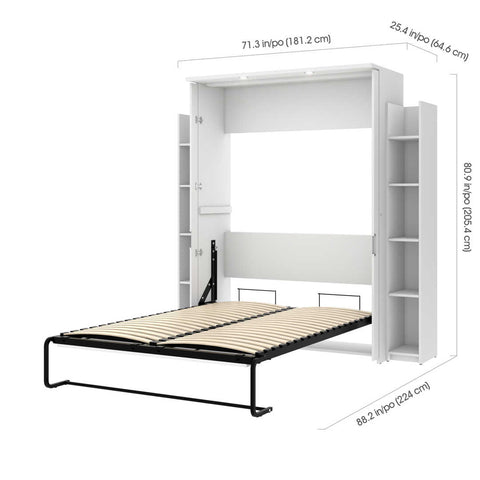 81W Full Murphy Bed with Shelves