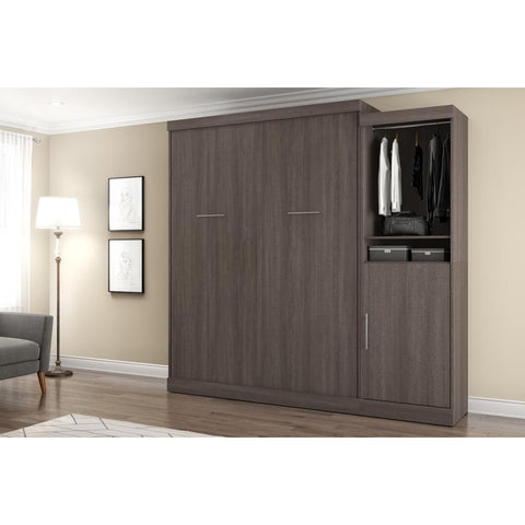 Queen Murphy Bed with Closet Organizer with Doors (90W)