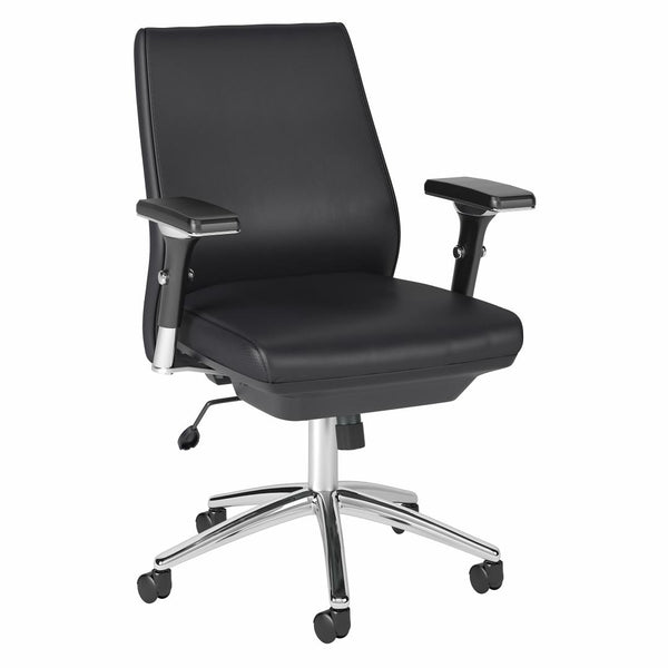 Mid Back Leather Office Chair