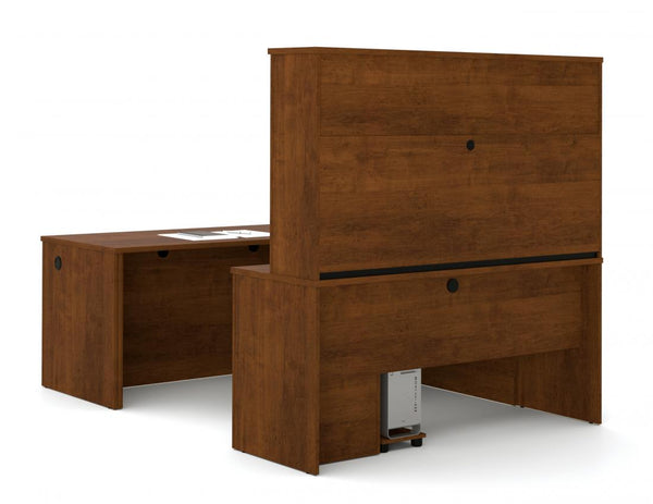 66W U-Shaped Executive Desk with Pedestal and Hutch