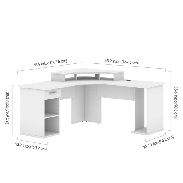 66W L-Shaped Corner Gaming Desk