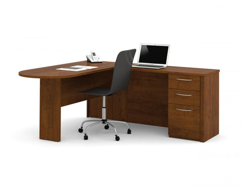 L-Shaped Desk with Pedestal