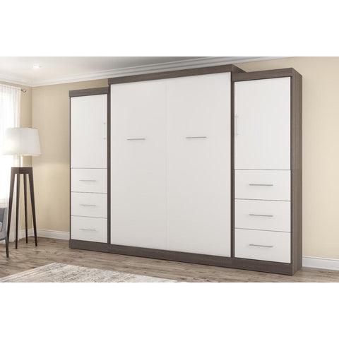 Queen Murphy Bed with 2 Wardrobes (115W)