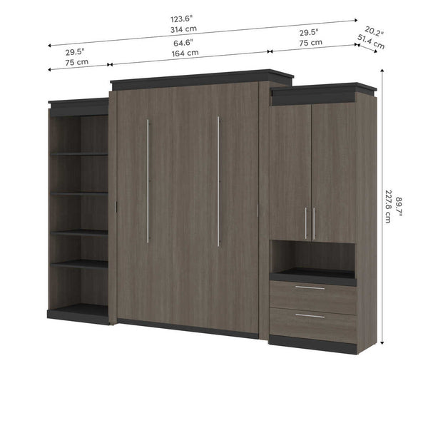 Queen Murphy Bed with Multifunctional Storage (125W)