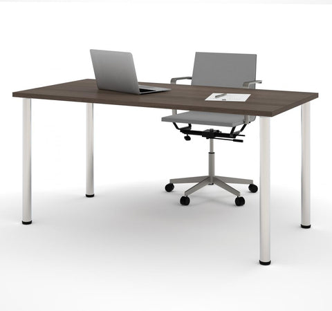 60W Table Desk with Round Metal Legs