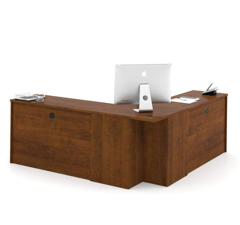 79W Corner Desk with Pedestal