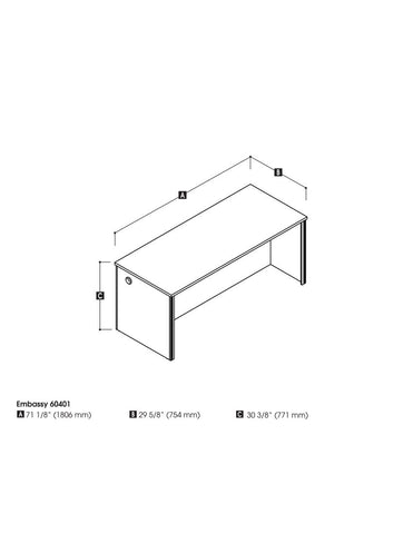 72W Desk Shell