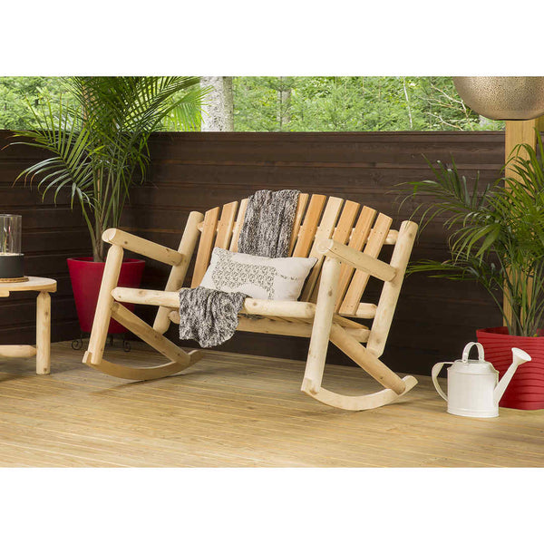 White Cedar 4‘ Settee Rocker