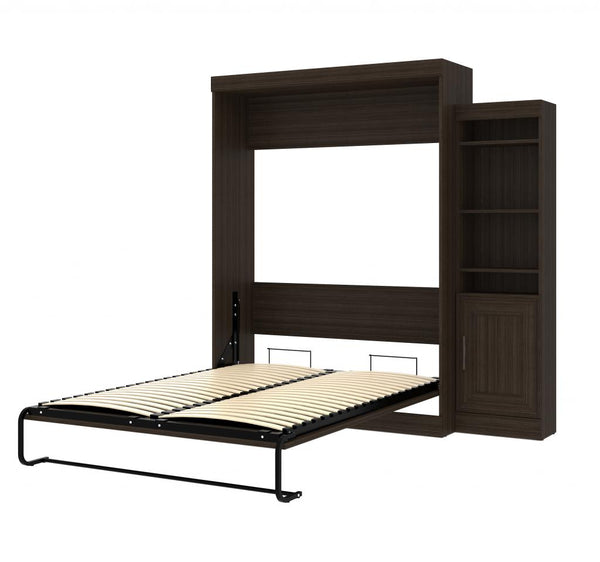 Queen Murphy Bed with Storage Cabinet (87W)