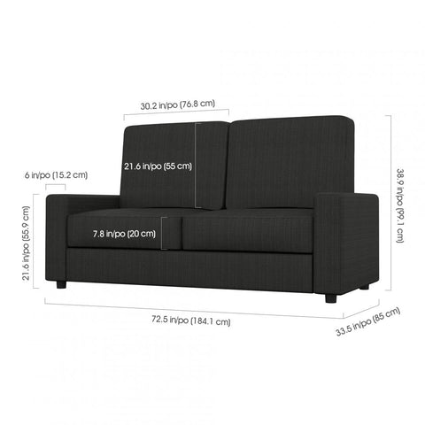 Sofa for Full Murphy Bed (no backrest)