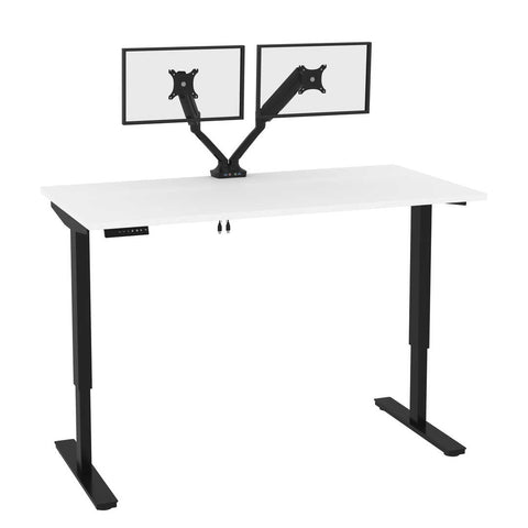 60W x 30D Standing Desk with Dual Monitor Arm