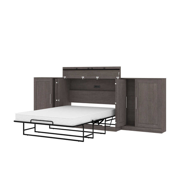 Full Cabinet Bed with Mattress and Storage Cabinets (133W)