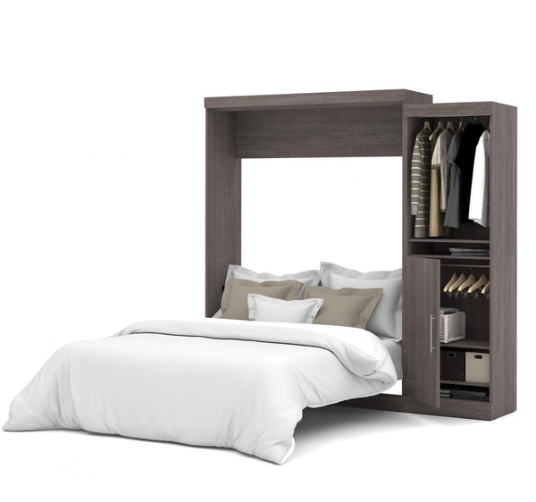 Queen Murphy Bed with Closet Organizer with Doors (90W)