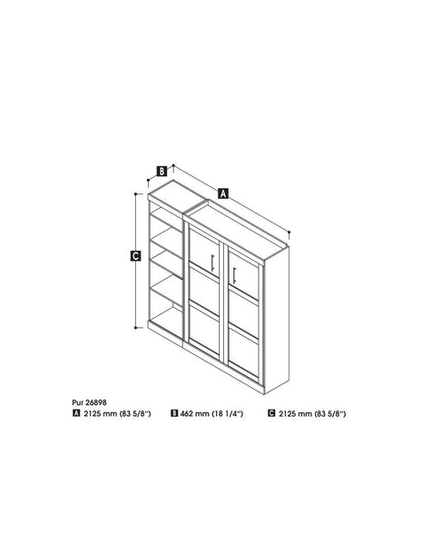 Full Murphy Bed with Shelving Unit (84W)