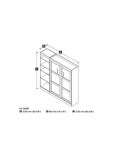 Full Murphy Bed with Shelving Unit (84W)